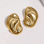 Molten Bean Stud Earrings